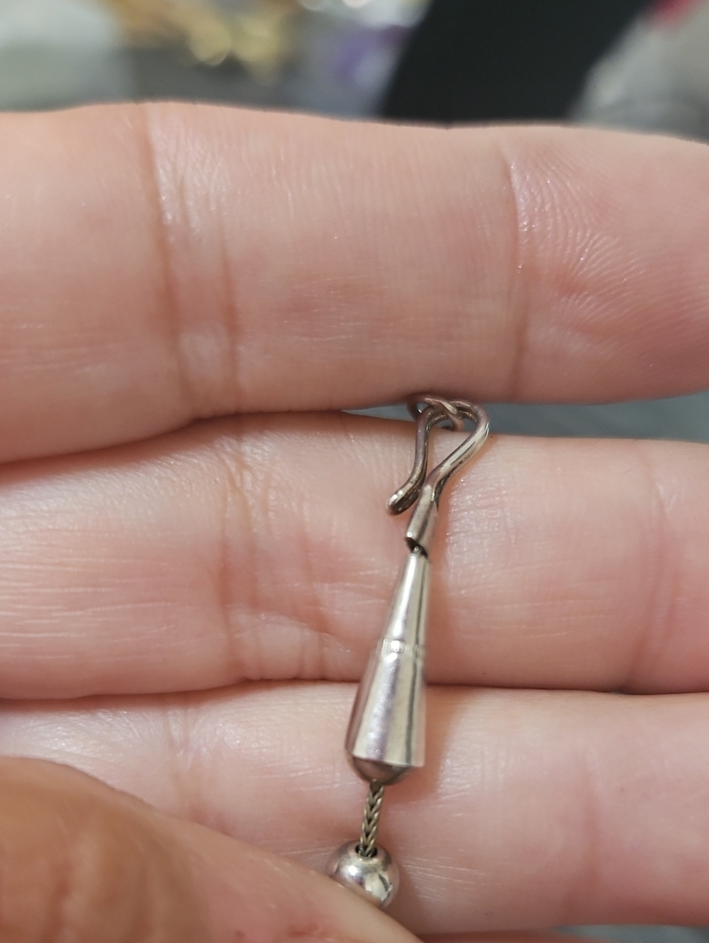 Sterling Graduated Bead Necklce - Picture 3 of 3